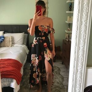 Floral High low Maxi